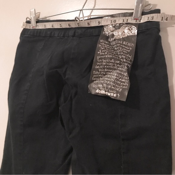 ⭐️NEW Sexy Sequin Womens Dollhouse 5 Small Black Embellished Luxe Denim Pants - Picture 6 of 11